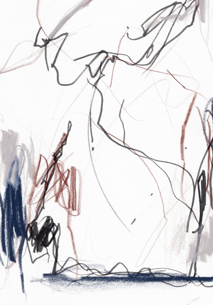 Dynamic Abstract Sketch by uplusmestudio — canvas wall art