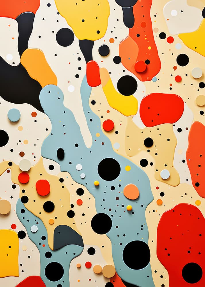 Colorful Playful Blobs by Justyna Jaszke — canvas wall art