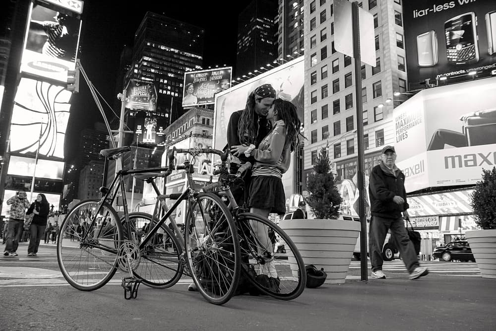 Urban Romance By Bikes by Milton Mpounas — canvas wall art