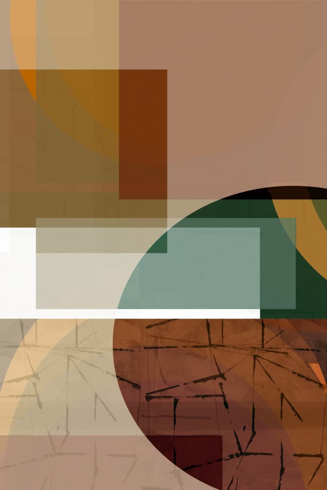 Earthy Geometric Layers by cartissi — canvas wall art