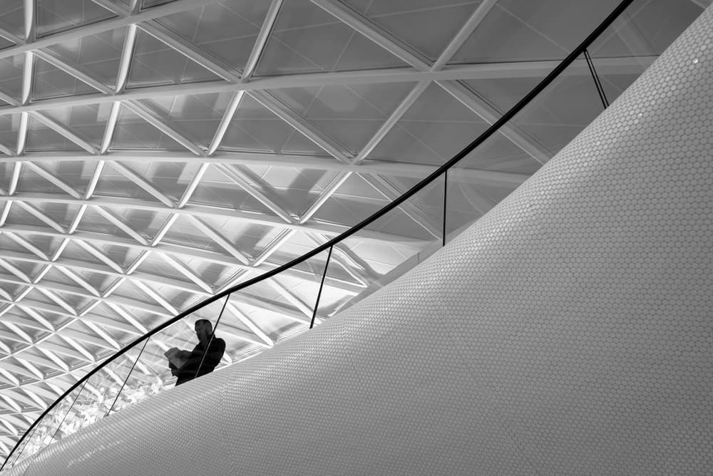 Geometric Ceiling Silhouette by João Castro — canvas wall art