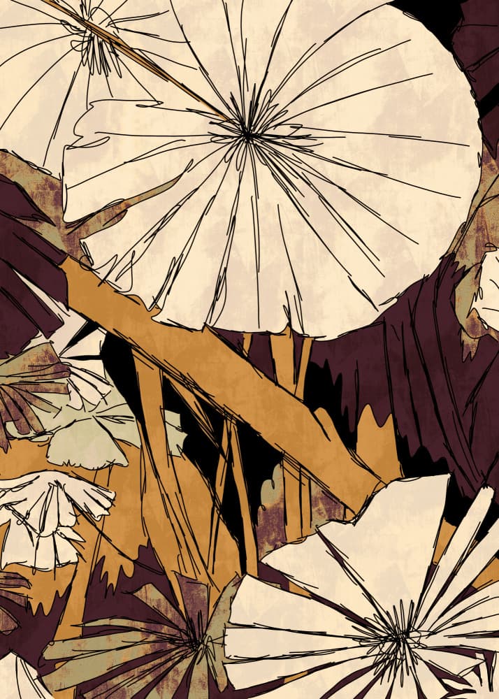 Earthy Botanical Abstract by Stephen Wade — canvas wall art