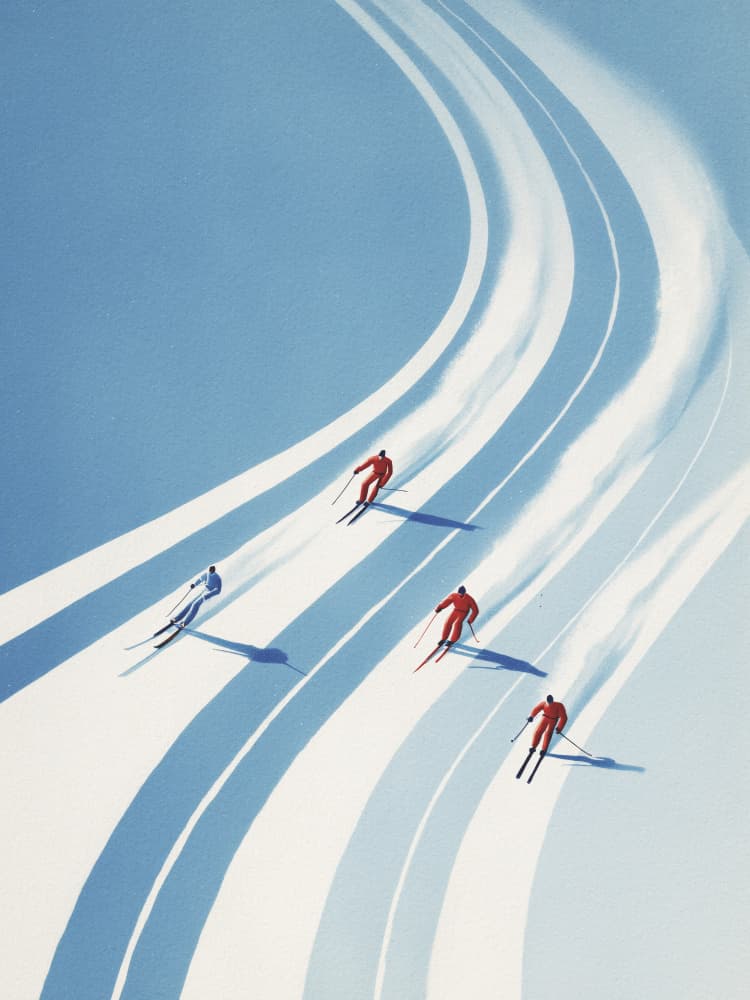 Downhill Ski Race by Andreas Magnusson — canvas wall art