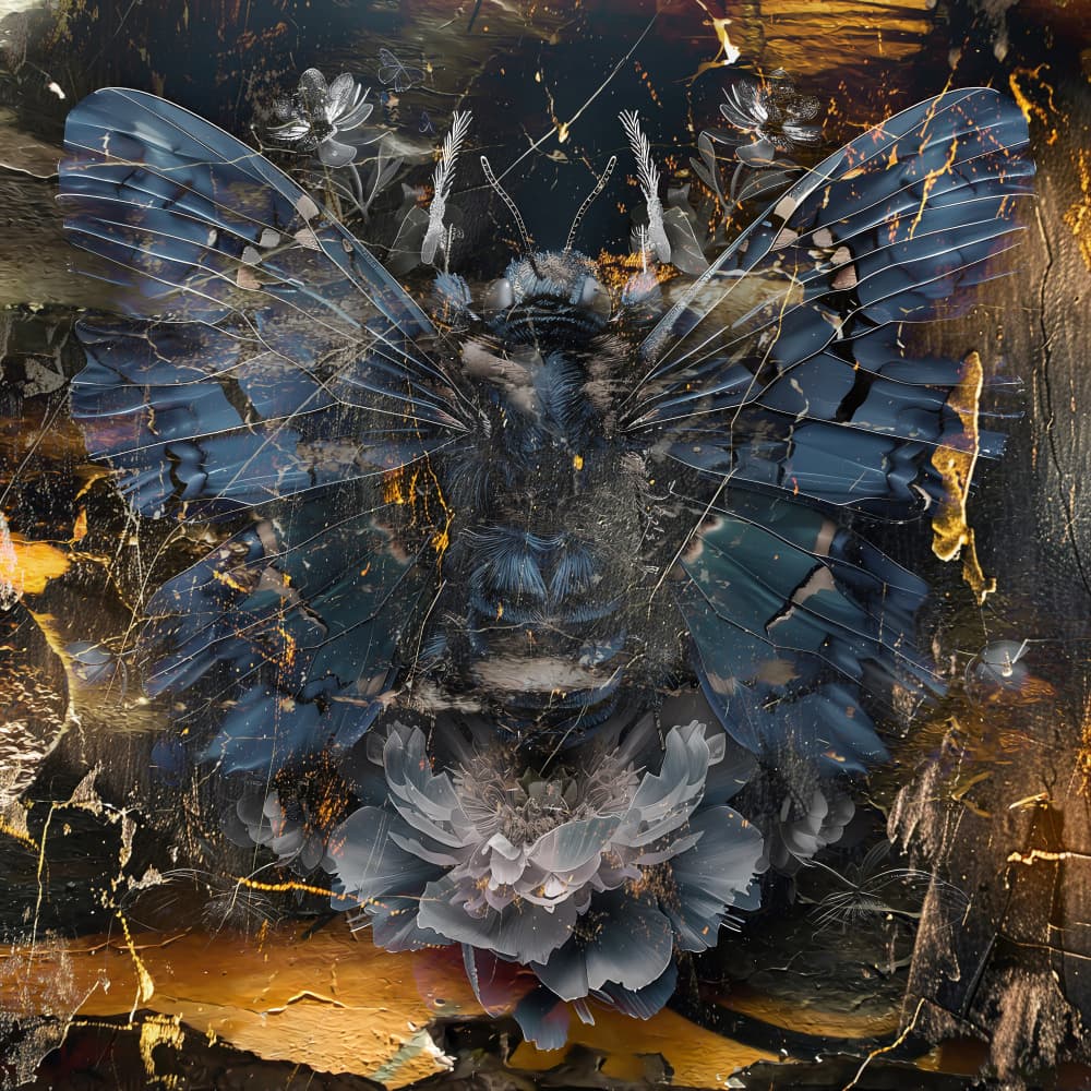 Dark Moth Gold Texture by Rafal Kulik — canvas wall art