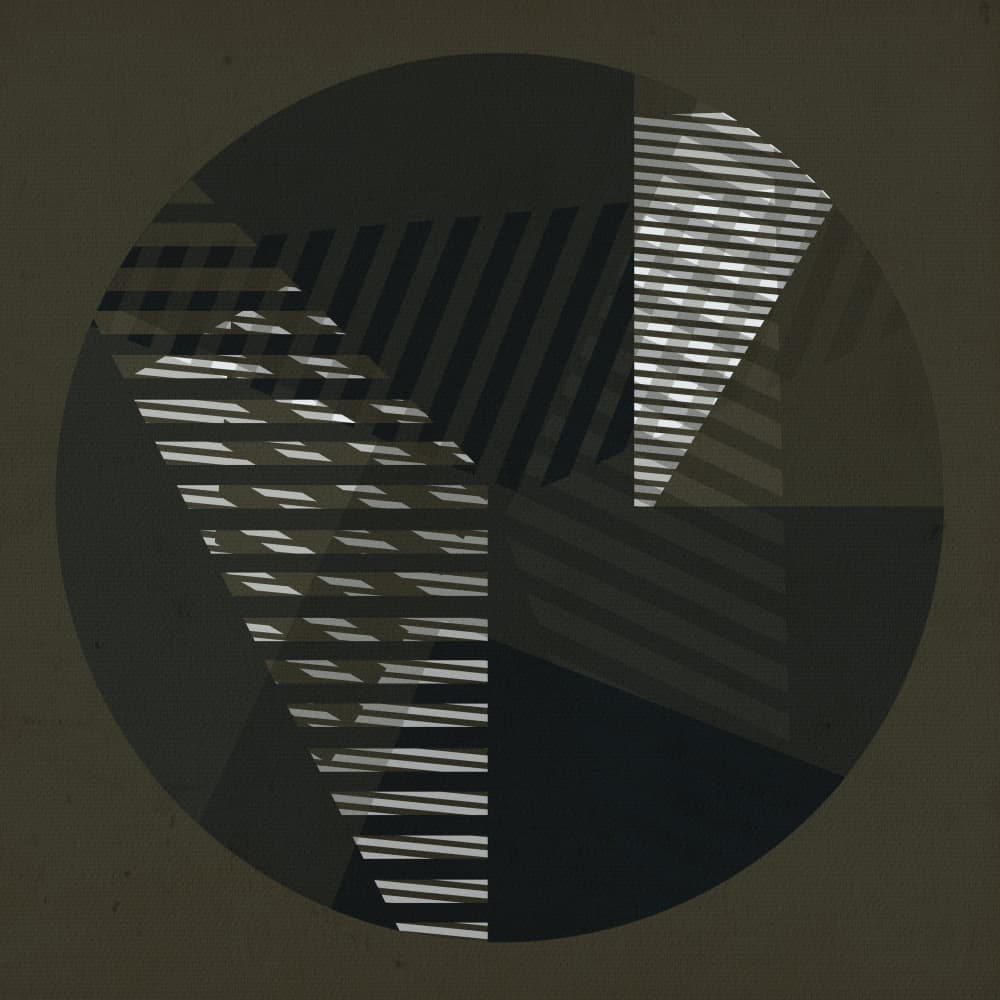 Dark Geometric Circle by Carlos Perez Del Moro — canvas wall art