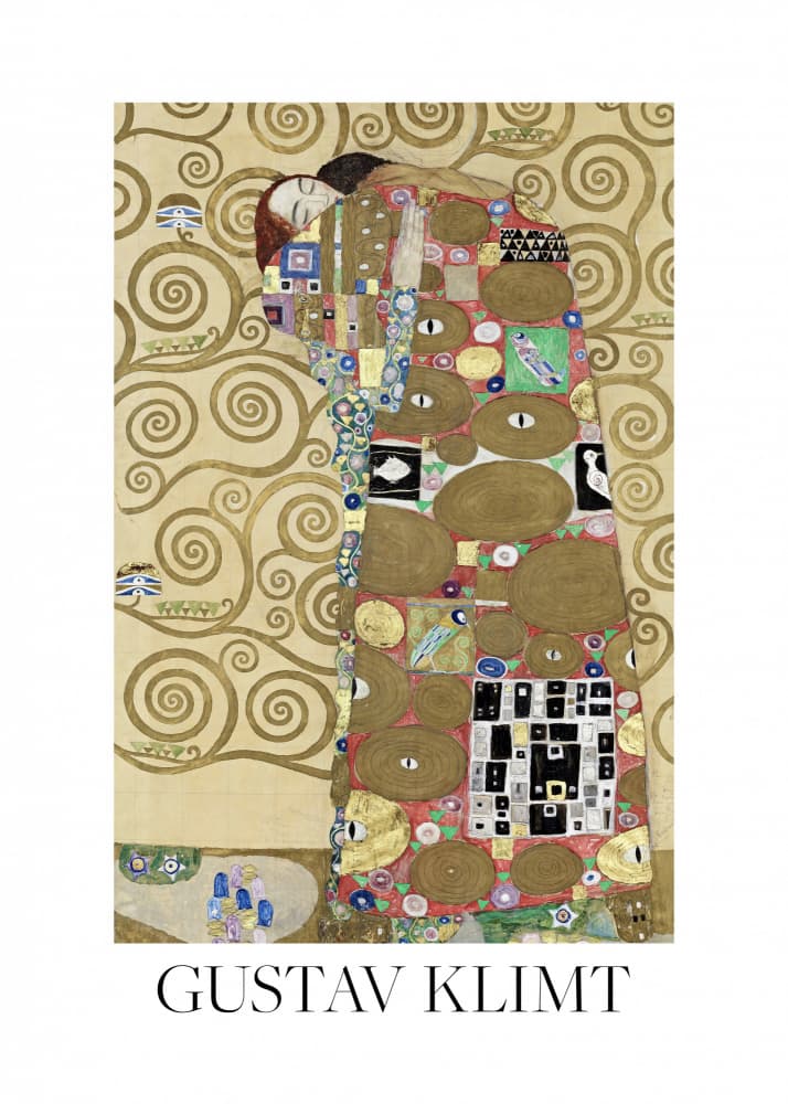 Fulfillment (1910–1911) Poster by Gustav Klimt — canvas wall art