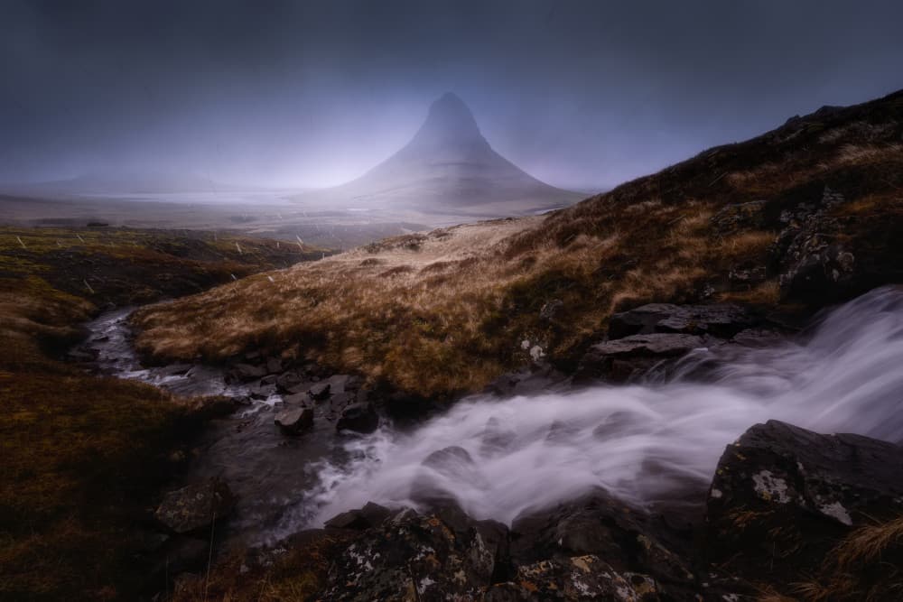 Misty Mountain Stream by Marian Kuric QEP — canvas wall art