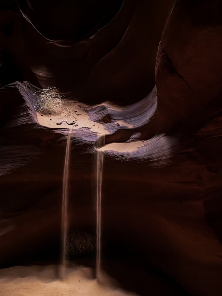 Canyon Sandfall by Ronald Scott Johnson — canvas wall art
