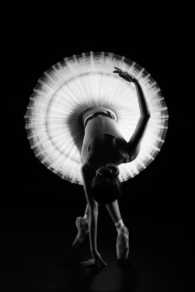 Graceful Ballerina Pose by Milen Dobrev — canvas wall art