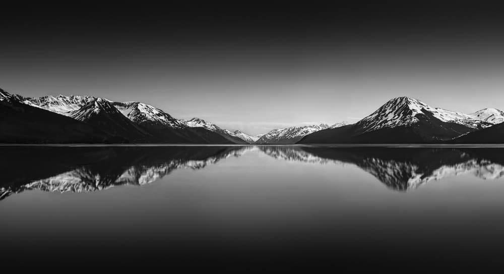 Serene Mountain Reflection by NanZ — canvas wall art