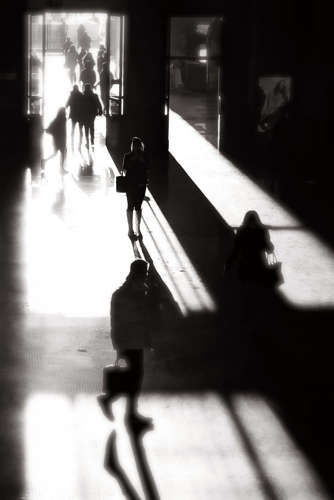 People In Light And Shadow by Filippo Manini — canvas wall art