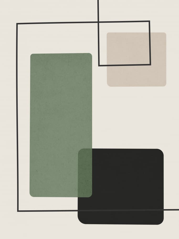 Muted Geometric Composition by Vitor Costa — canvas wall art