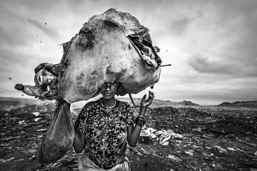 Waste Picker's Burden by João Coelho — canvas wall art