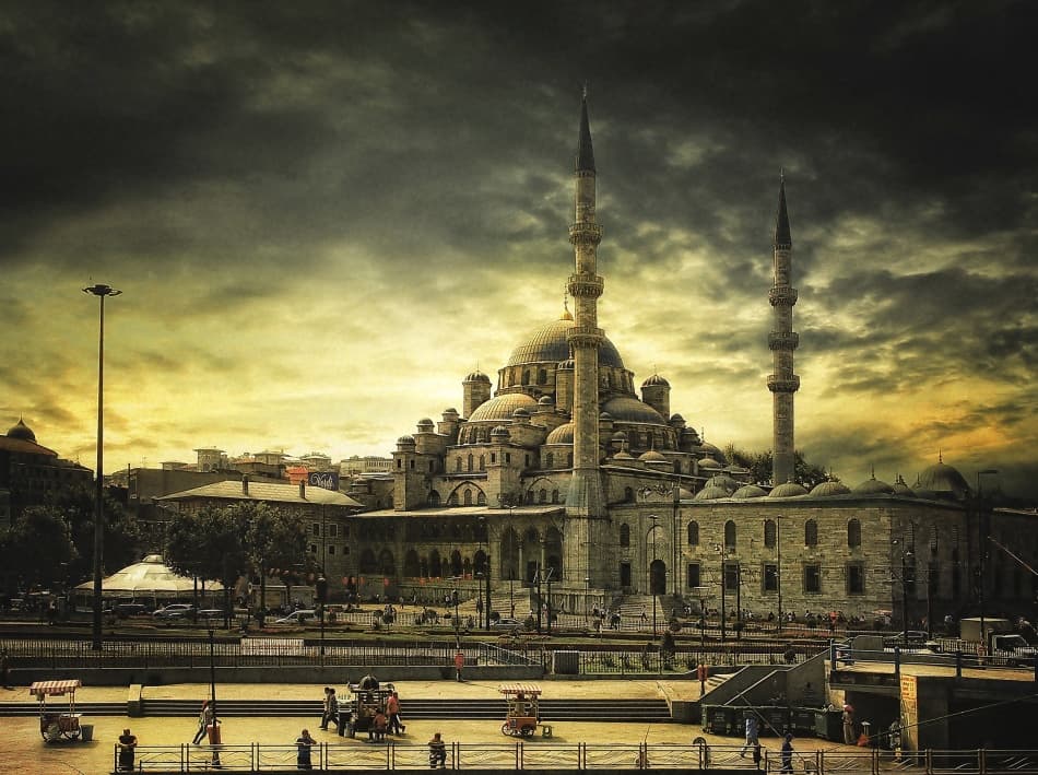 Dramatic Mosque Twilight by Albena Markova — canvas wall art