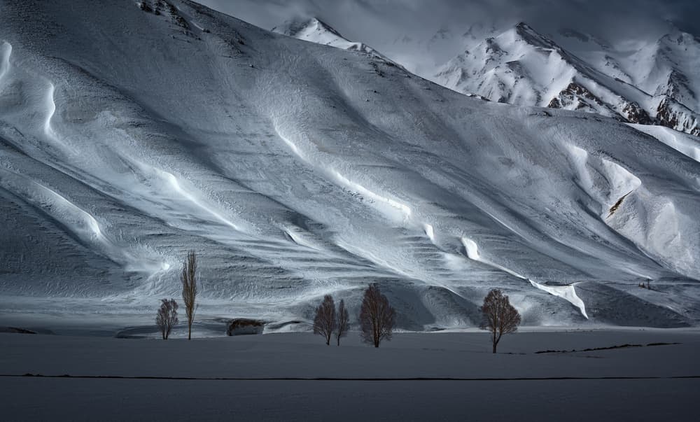 Silent Winter Mountains by Majid Behzad — canvas wall art