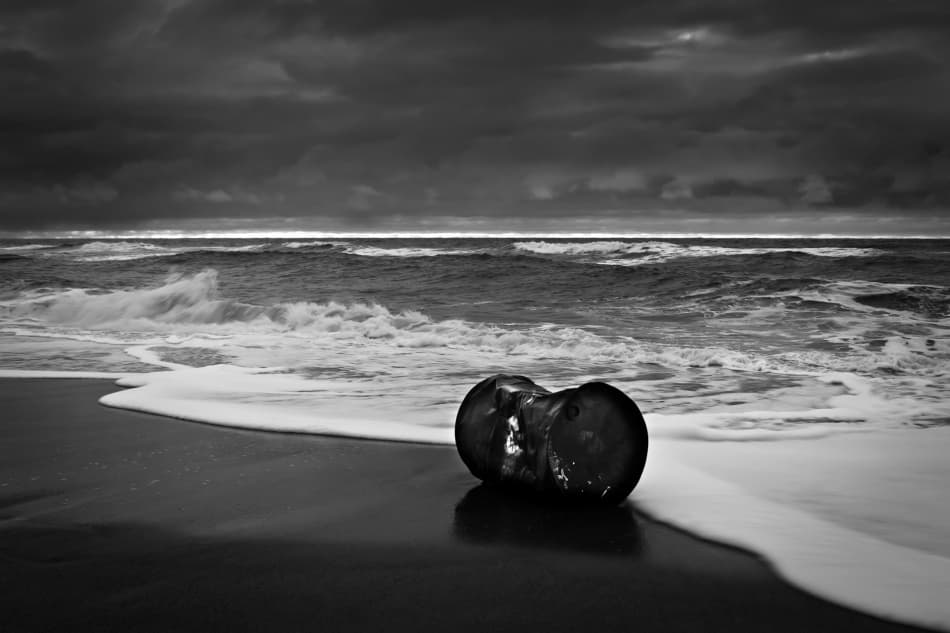 Stormy Beach Barrel by Niels Christian Wulff — canvas wall art