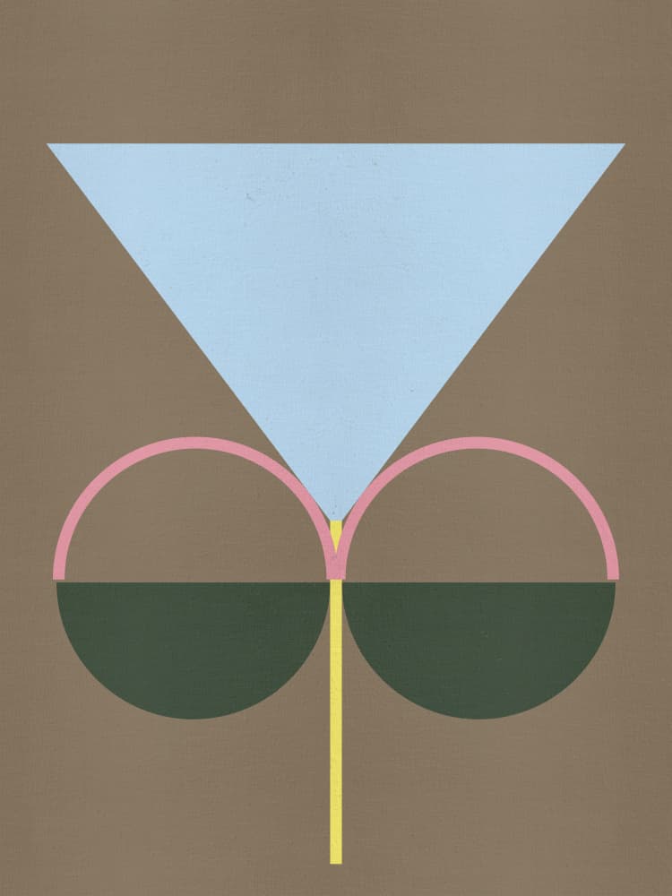 Geometric Flower Abstraction by The Printable Studio — canvas wall art
