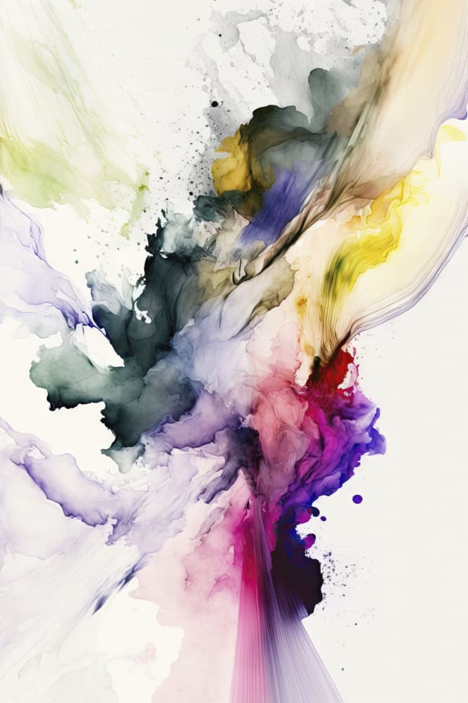 Fluid Color Burst by Mauro — canvas wall art