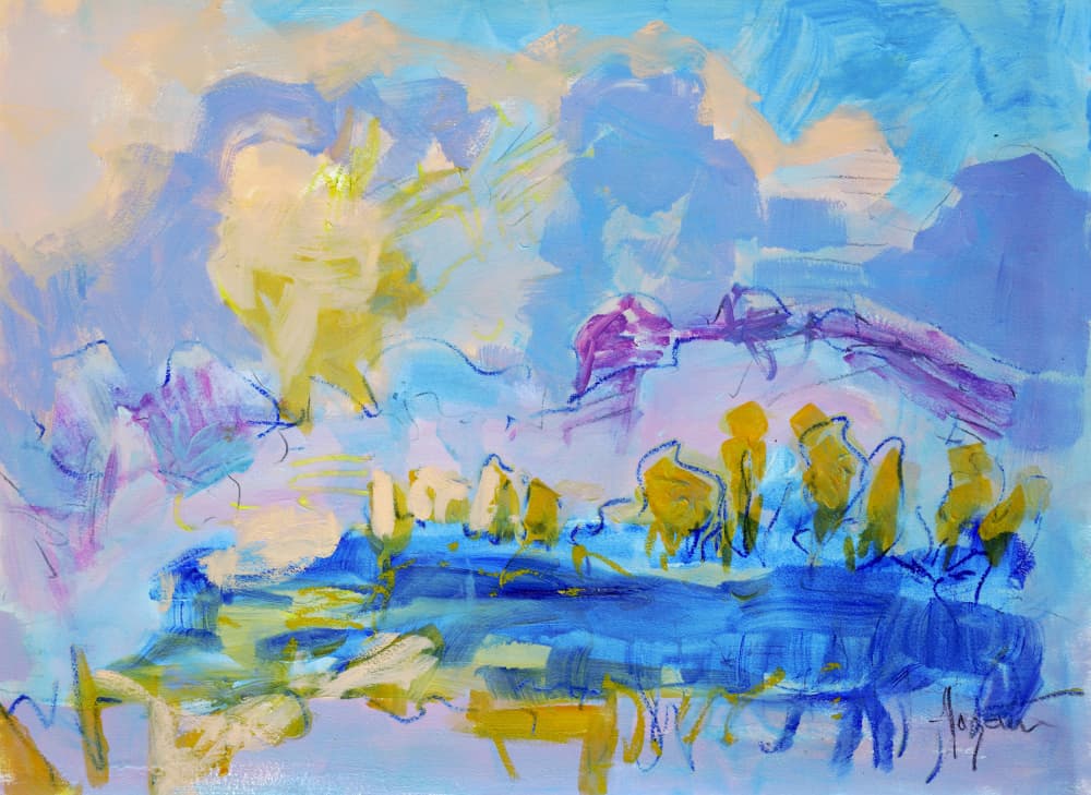 Dreamy Pastel Landscape by Dorothy Fagan — canvas wall art