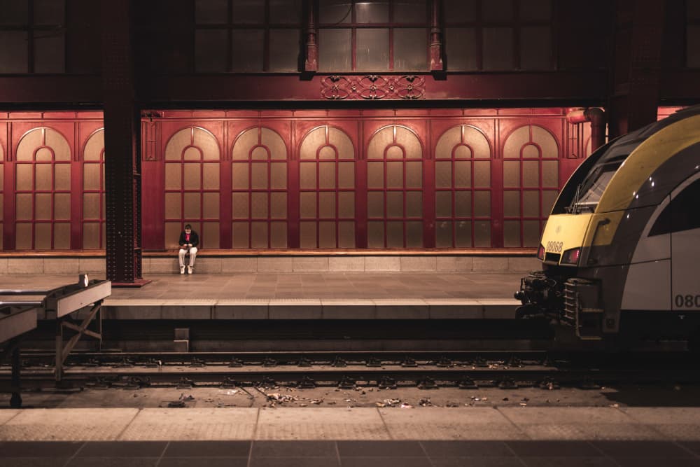 Night Train Solitude by erwin hodister — canvas wall art