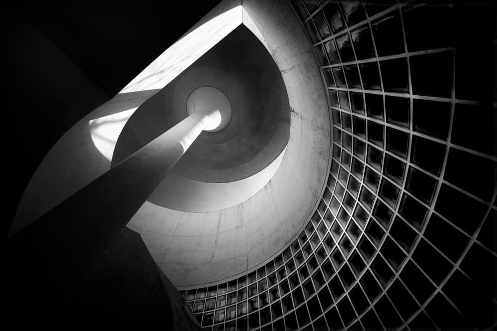 Spiral Light Architecture by Roland Weber — canvas wall art