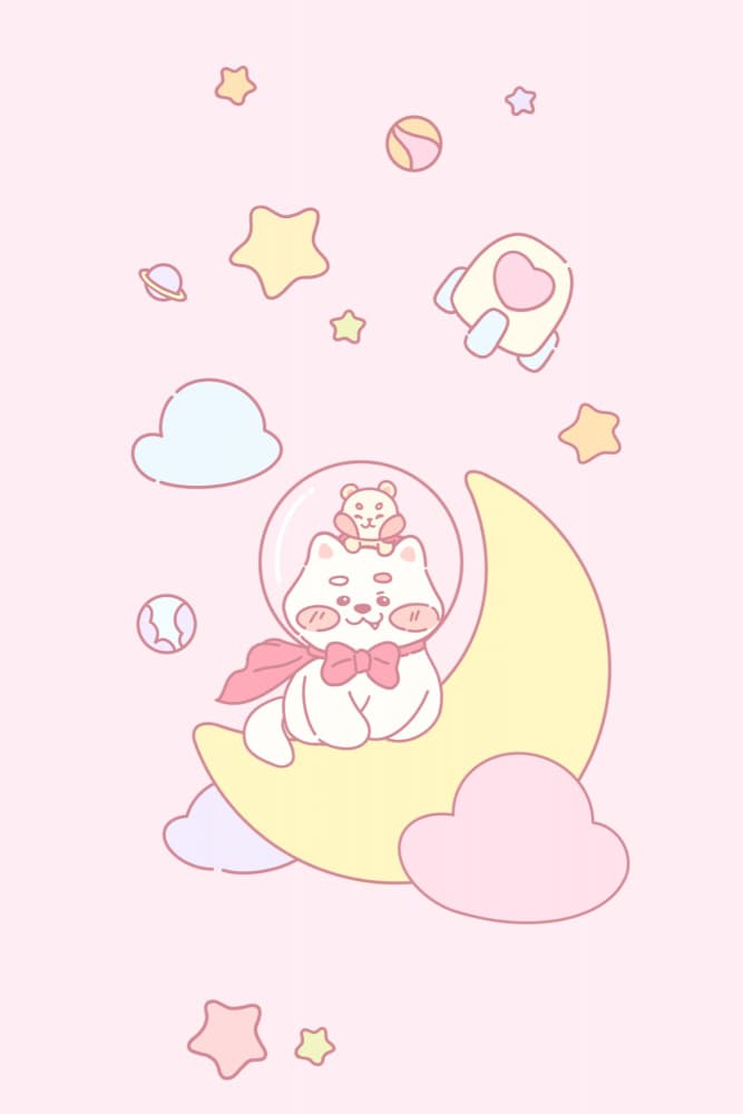 Dreamy Space Cat by Xuan Thai — canvas wall art