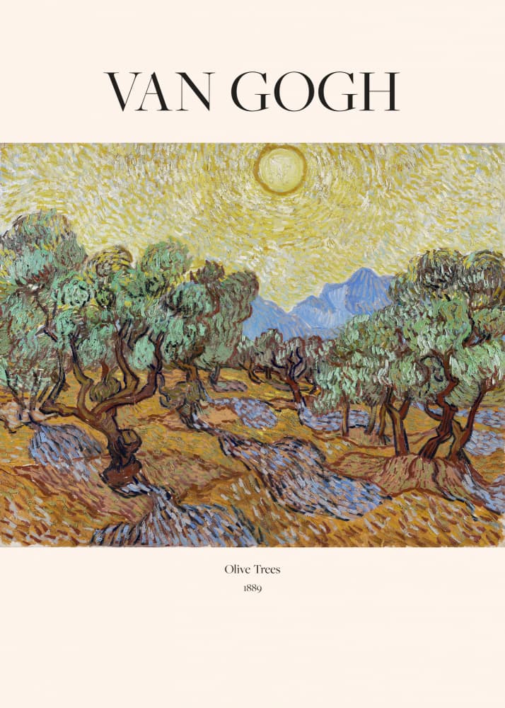 Olive Trees (1889) by Vincent Van Gogh — canvas wall art
