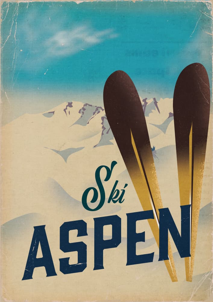 Ski Aspen Mountains by Nicholas — canvas wall art