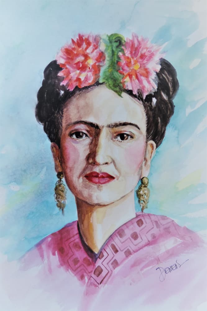 Floral Crown Portrait by Sylvie Demers — canvas wall art
