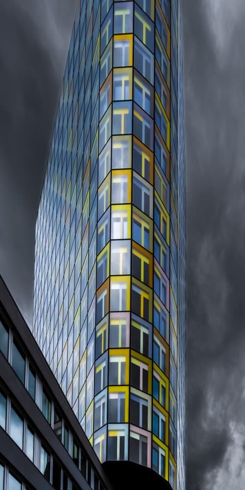 Vibrant Building Design by Andy Dauer — canvas wall art