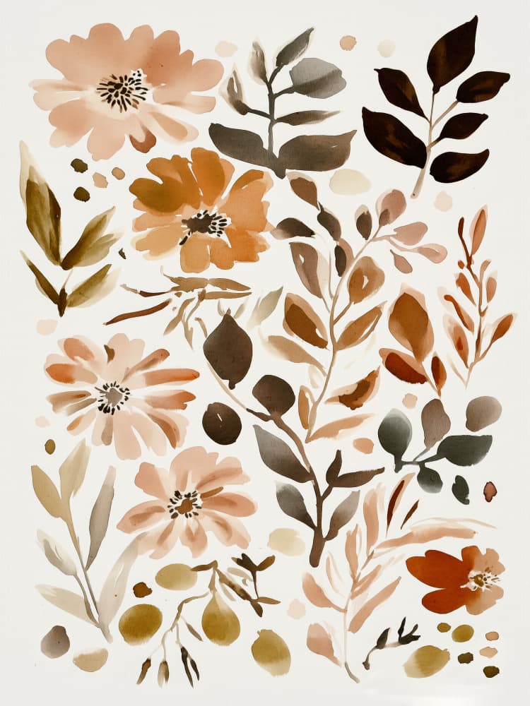 Rustic Blossom Harmony by Treechild — canvas wall art