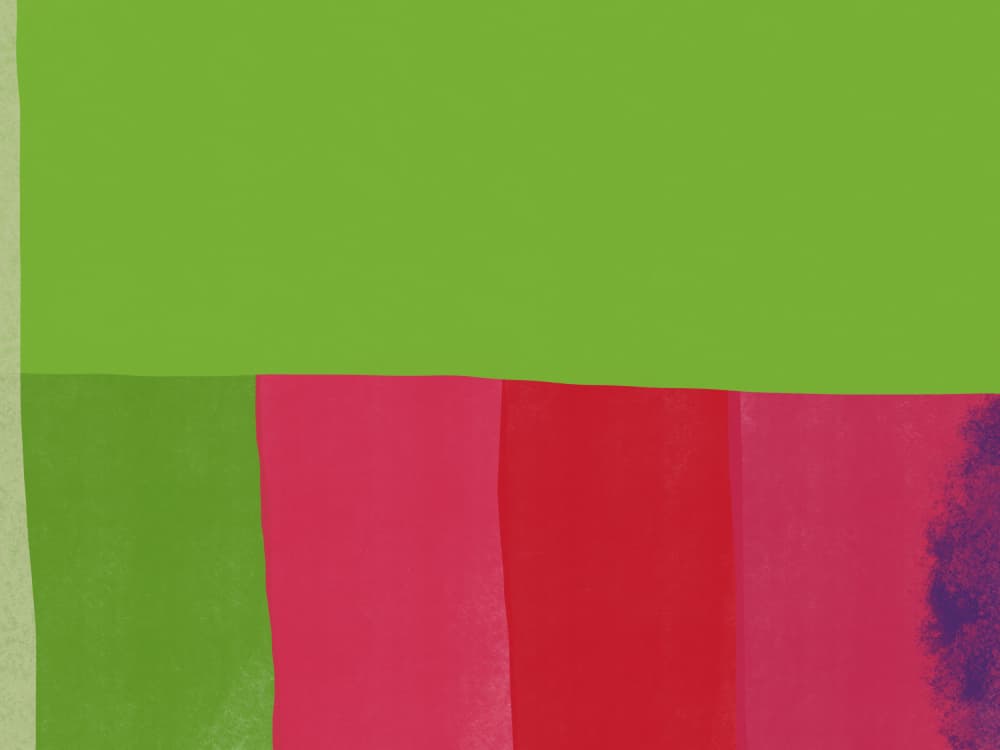 Vivid Green Pink Abstract by Little Dean — canvas wall art