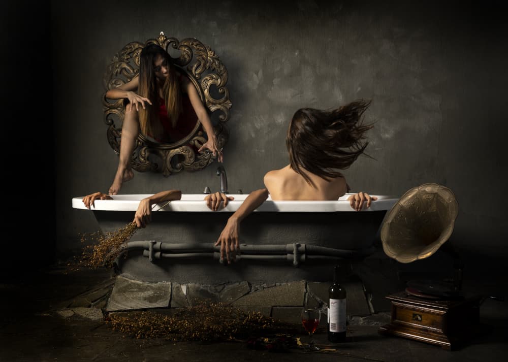 Surreal Bathtub Reflection by Rawisyah Aditya — canvas wall art