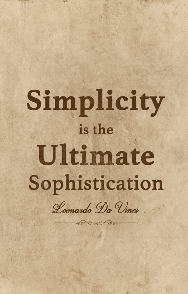 Simplicity Is Sophistication by Fadil Roze — canvas wall art