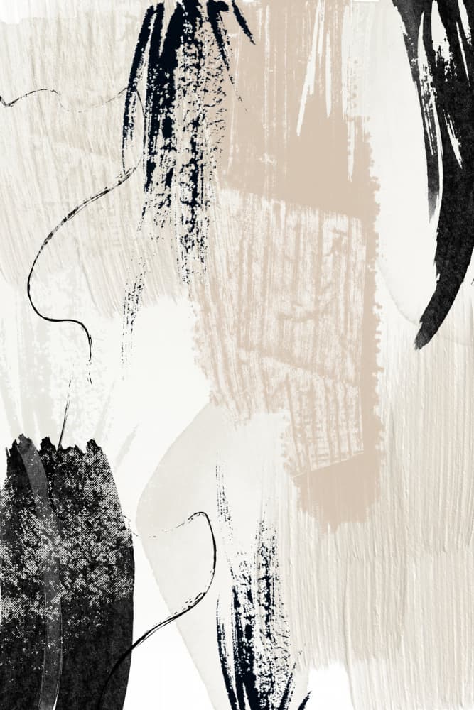 Neutral Abstract Strokes by Sally Ann Moss — canvas wall art