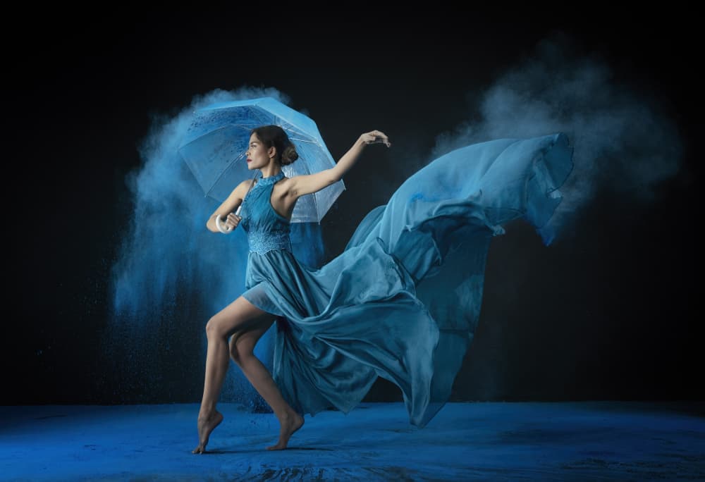 Graceful Blue Dance by Rini Widyantini — canvas wall art