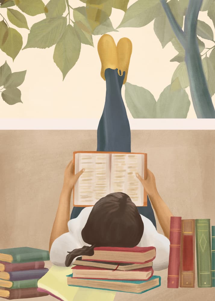 Cozy Reading By Window by Flow Line — canvas wall art