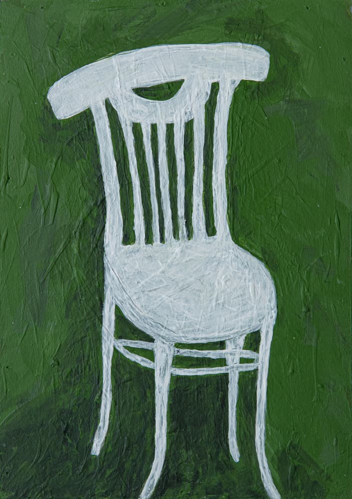 White Chair Green by Dale Hefer — canvas wall art