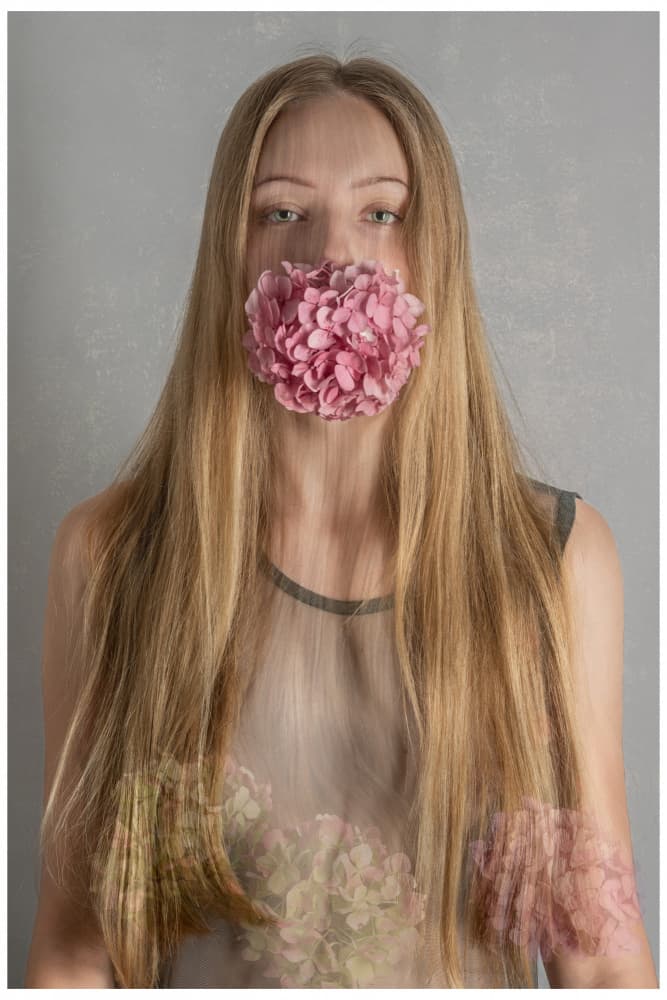 Blonde Woman Floral Dream by Joanna Ras — canvas wall art