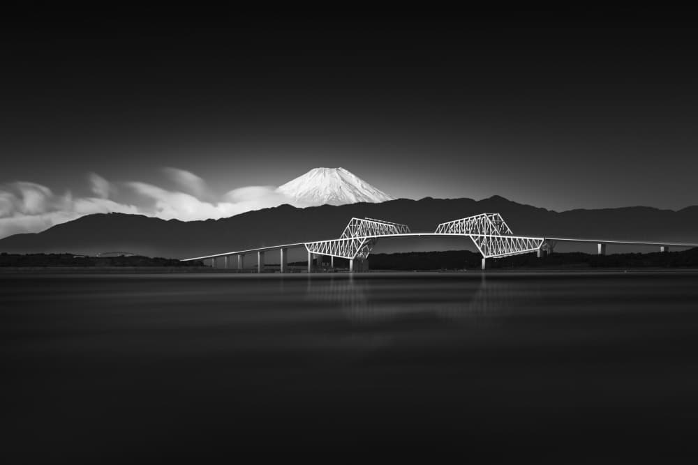 Mount Fuji Bridge by Shuchuan Liu — canvas wall art