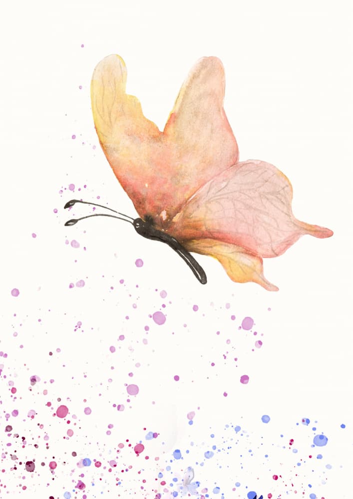 Colorful Butterfly Flight by Saskia Michele — canvas wall art