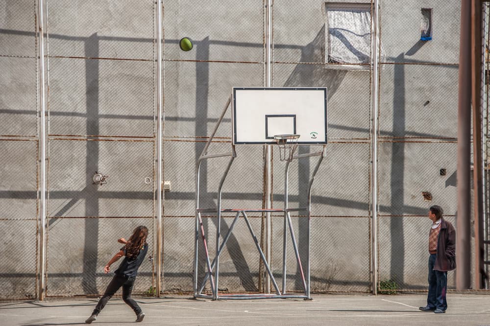 Urban Court Play by Hilde Ghesquiere — canvas wall art