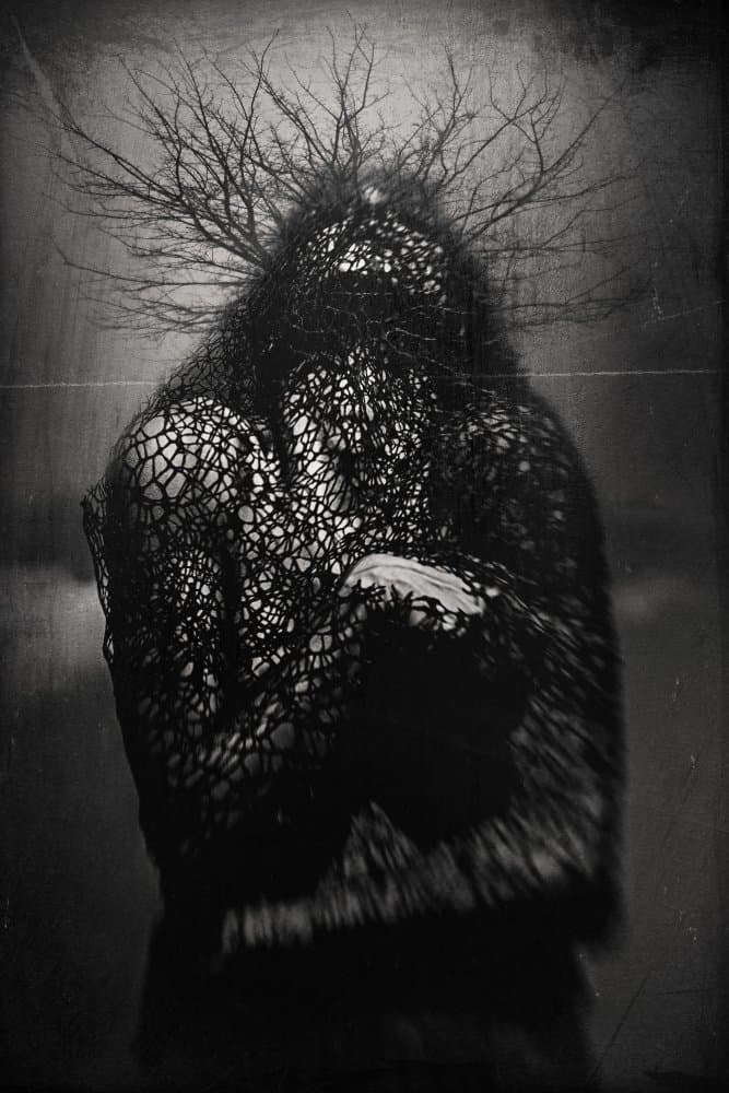 Mysterious Gothic Figure by Bogdan Bouşcă — canvas wall art