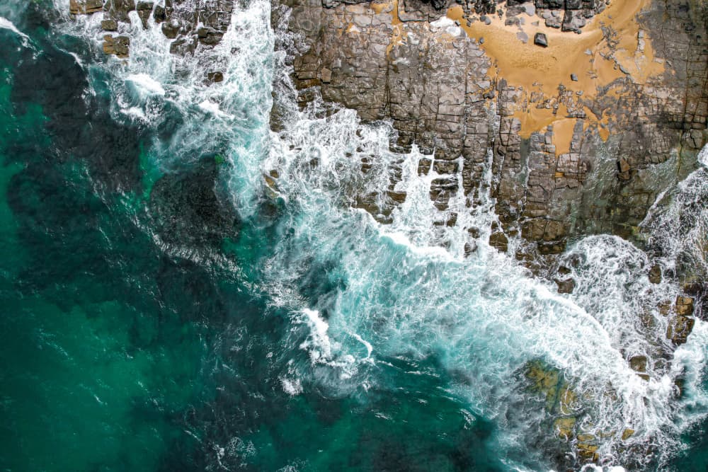 Ocean Waves Rocky Shore by Martin Blahák — canvas wall art