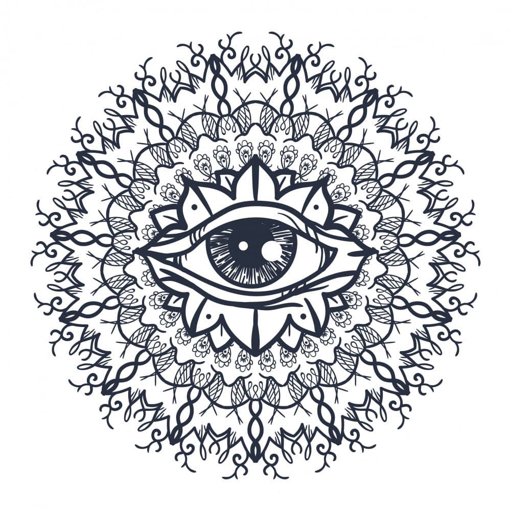 Mystic Eye Mandala by Marika Barsrsind — canvas wall art