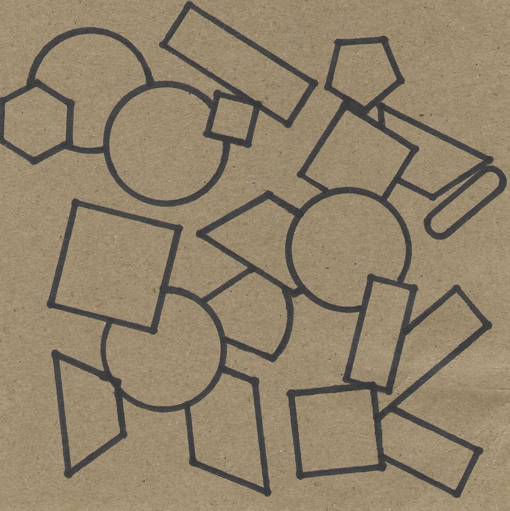 Overlapping Geometric Shapes by Santhosh ch — canvas wall art