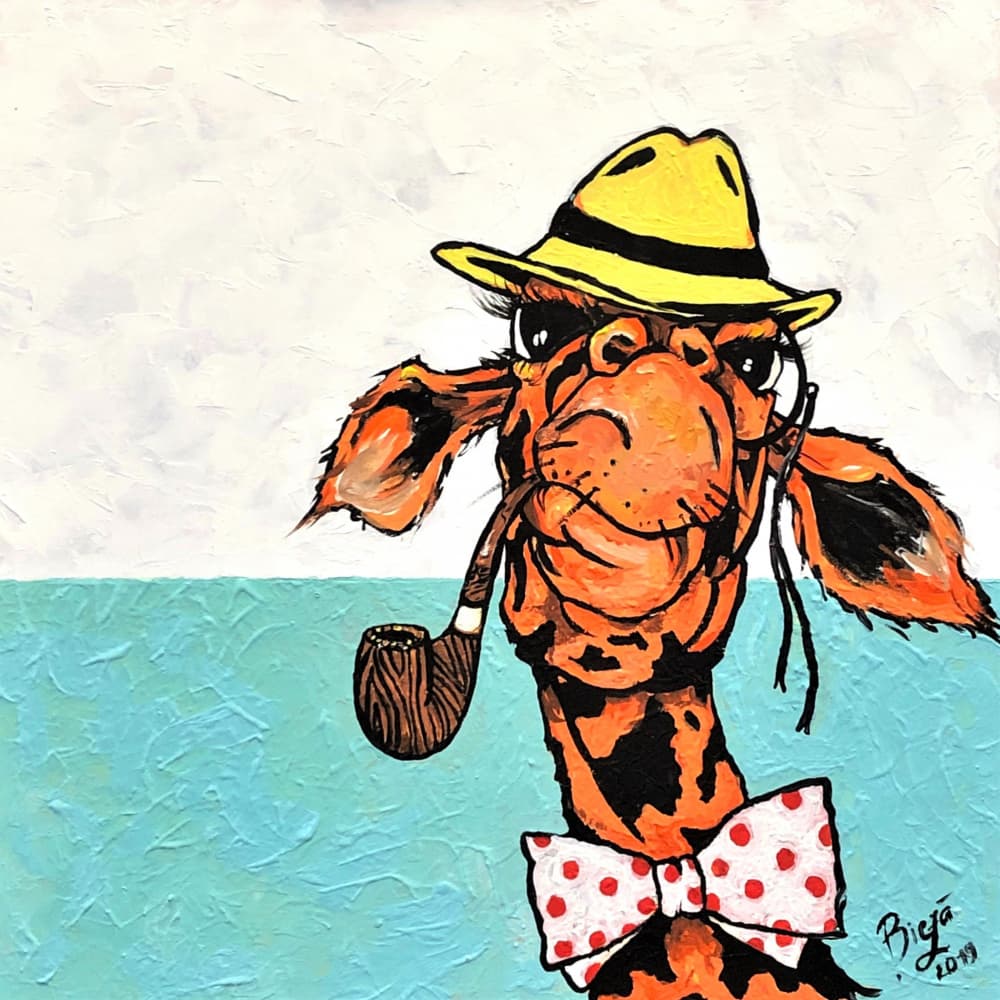 Dapper Giraffe by Anda Bieza — canvas wall art