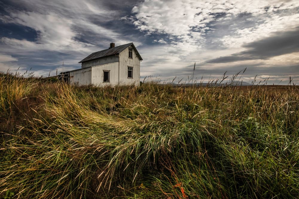 Lonely House Open Field by Bragi Ingibergsson - BRIN — canvas wall art