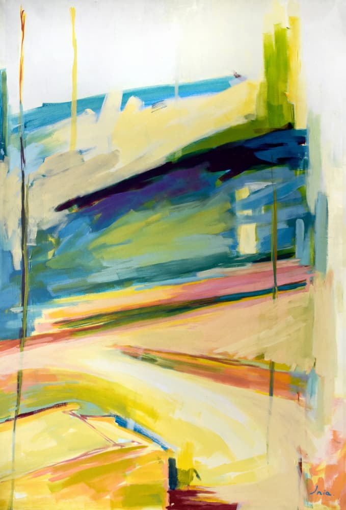 Vibrant Abstract Path by Iria Fernandez — canvas wall art