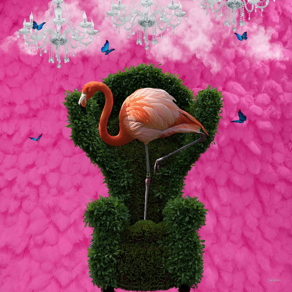 Pink Flamingo Fantasy by Sue Skellern — canvas wall art